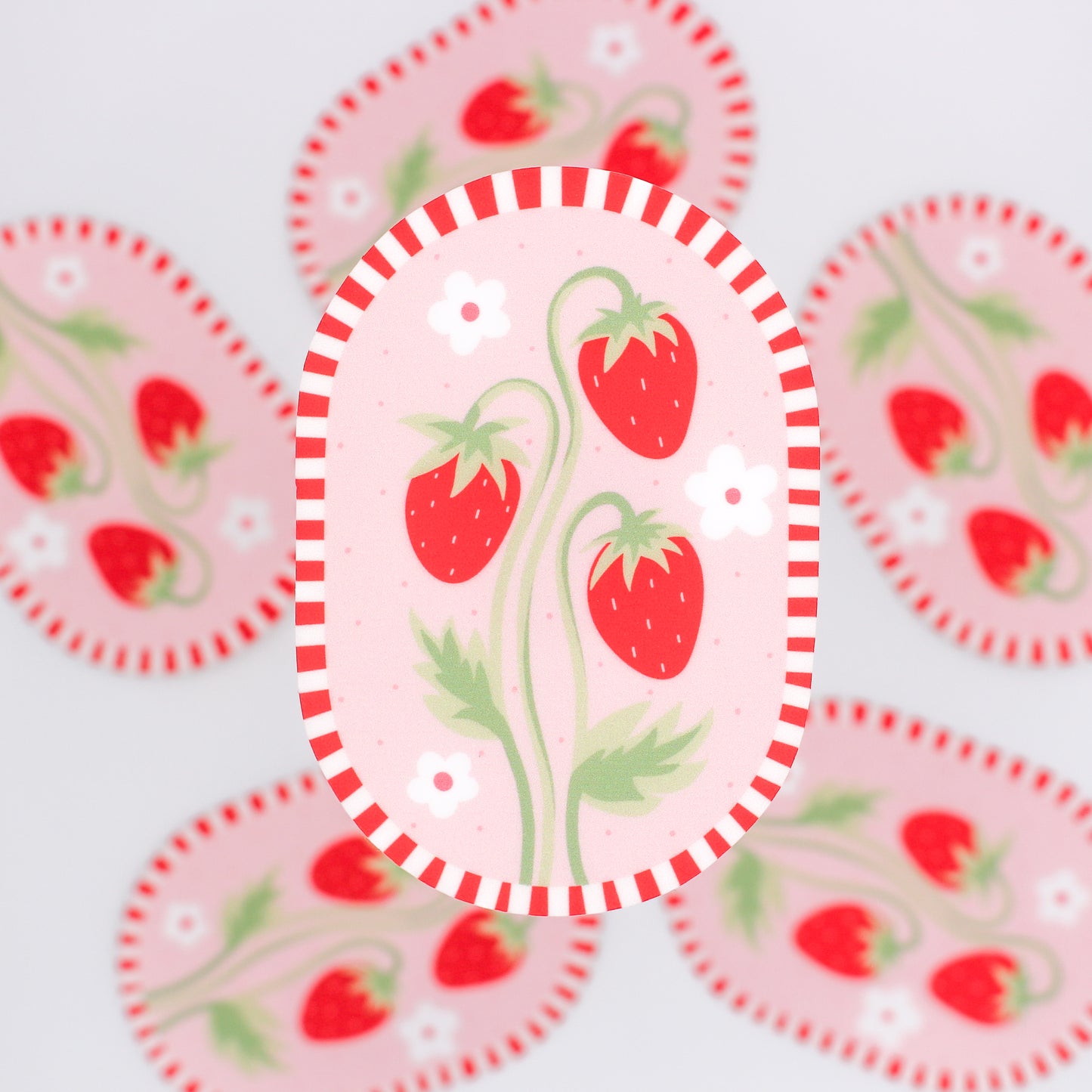 Strawberry Flowers Sticker