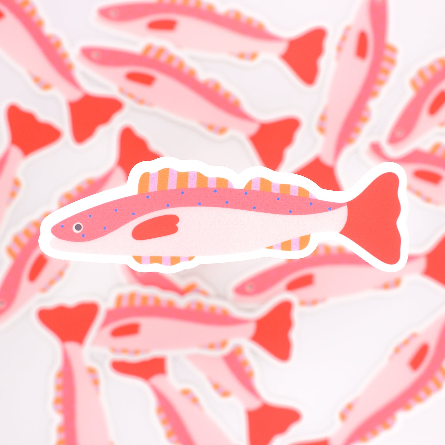 Pink Fish Sticker