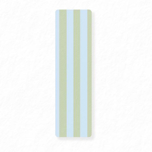 Blue + Green Stripes Bookmark
