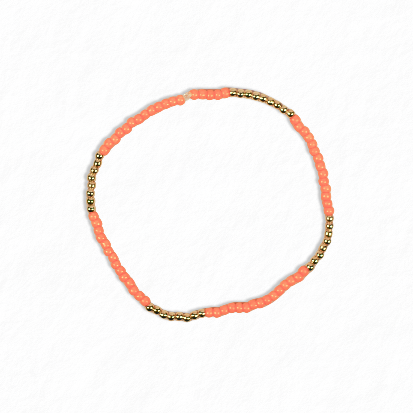 Orange Seed Bead Bracelet
