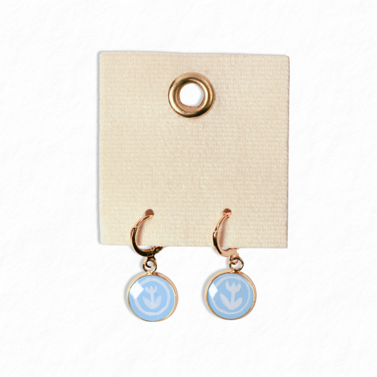 Blue Tulip Earrings