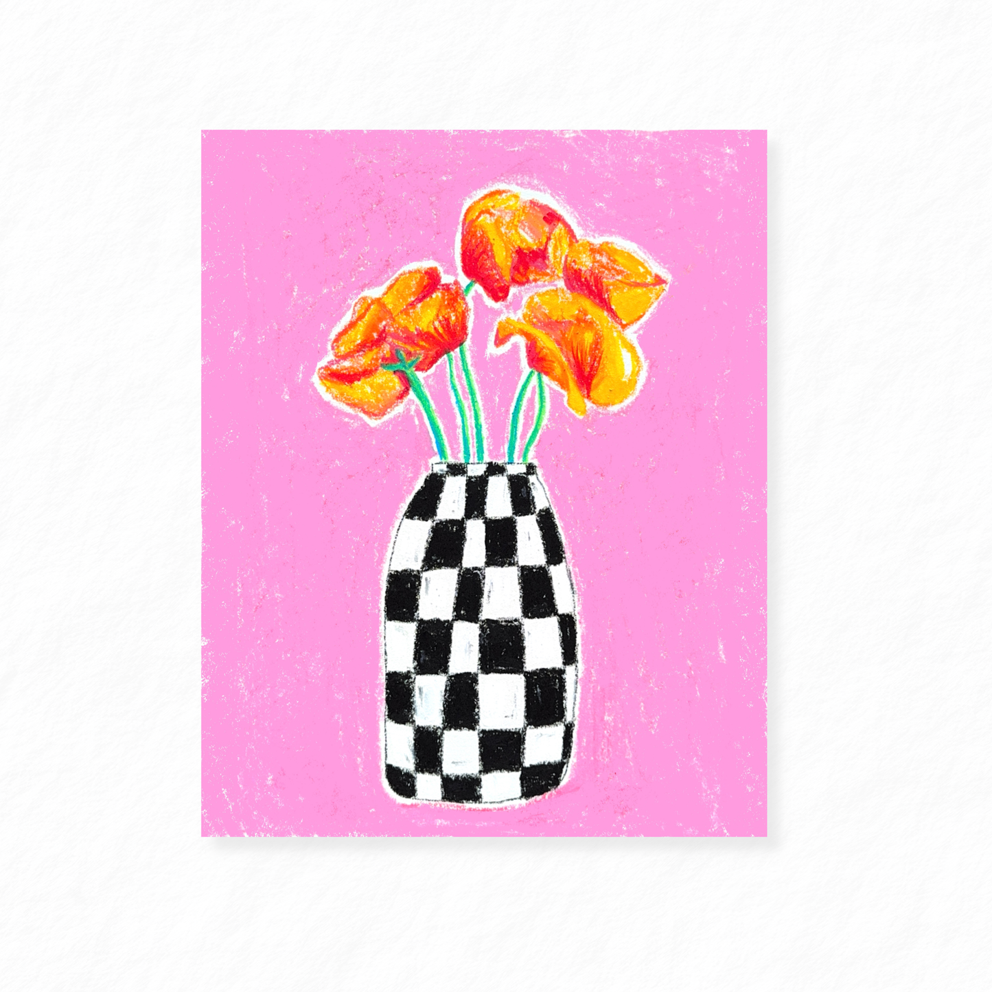 Checkered Vase Print