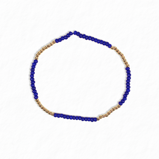 Blue Seed Bead Bracelet