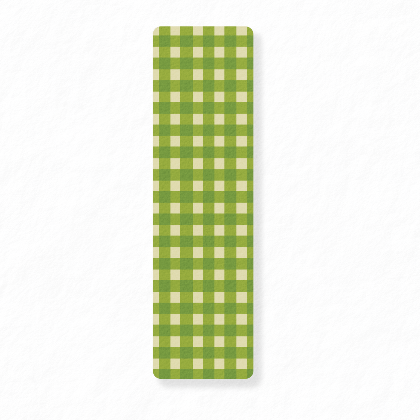 Green Gingham Bookmark