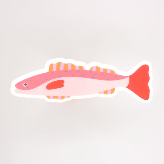 Pink Fish Sticker