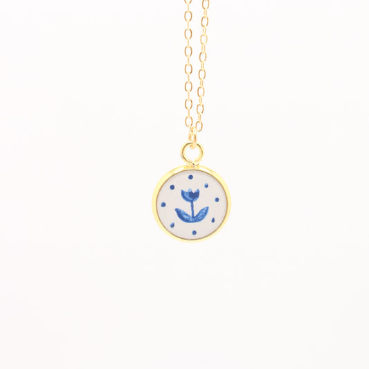 Blue Flower Necklace