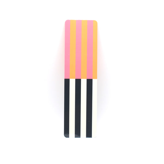 Pink and Orange Striped Bookmark