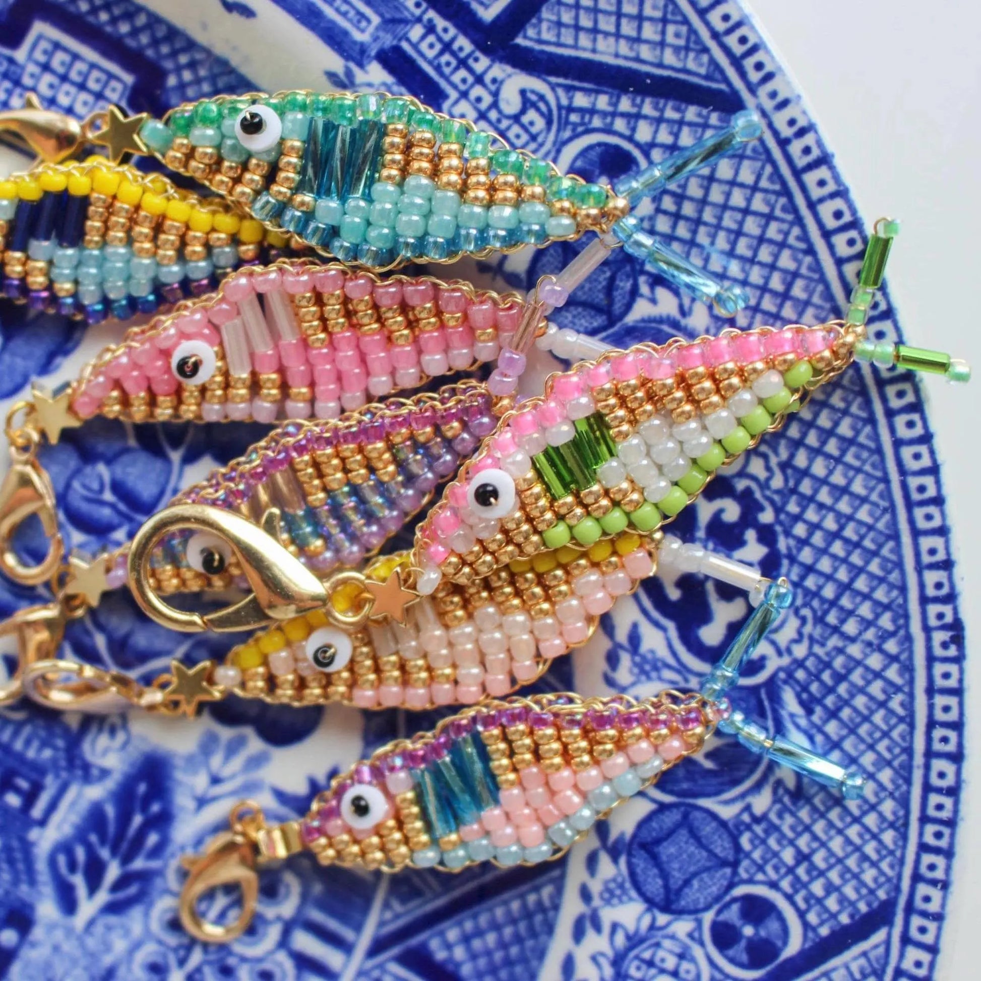 fish lure jewelry Beaded Fish Keychain – Handmade Bag Charm – Maggie Winters Design